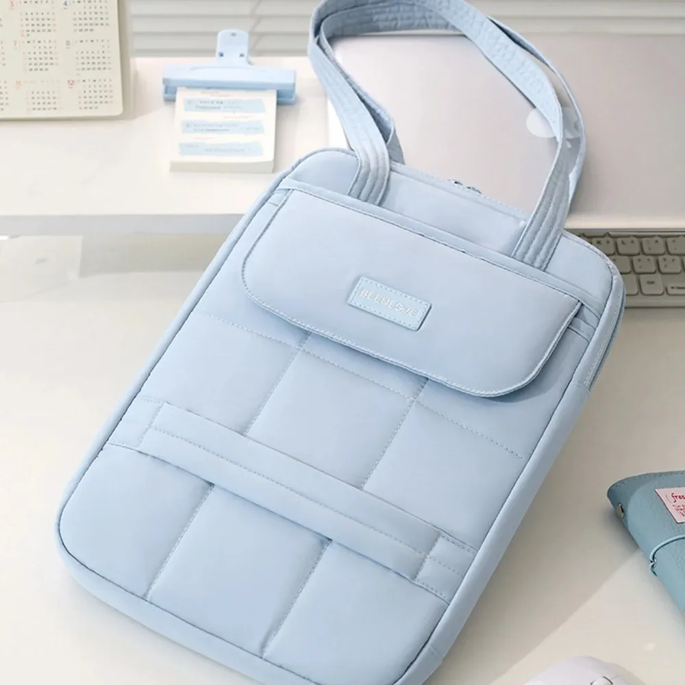 Durable 15 Inch Laptop Sleeve Large Capacity Shockproof Laptop Shoulder Bag Water Resistant Multi-purpose Protective Bag