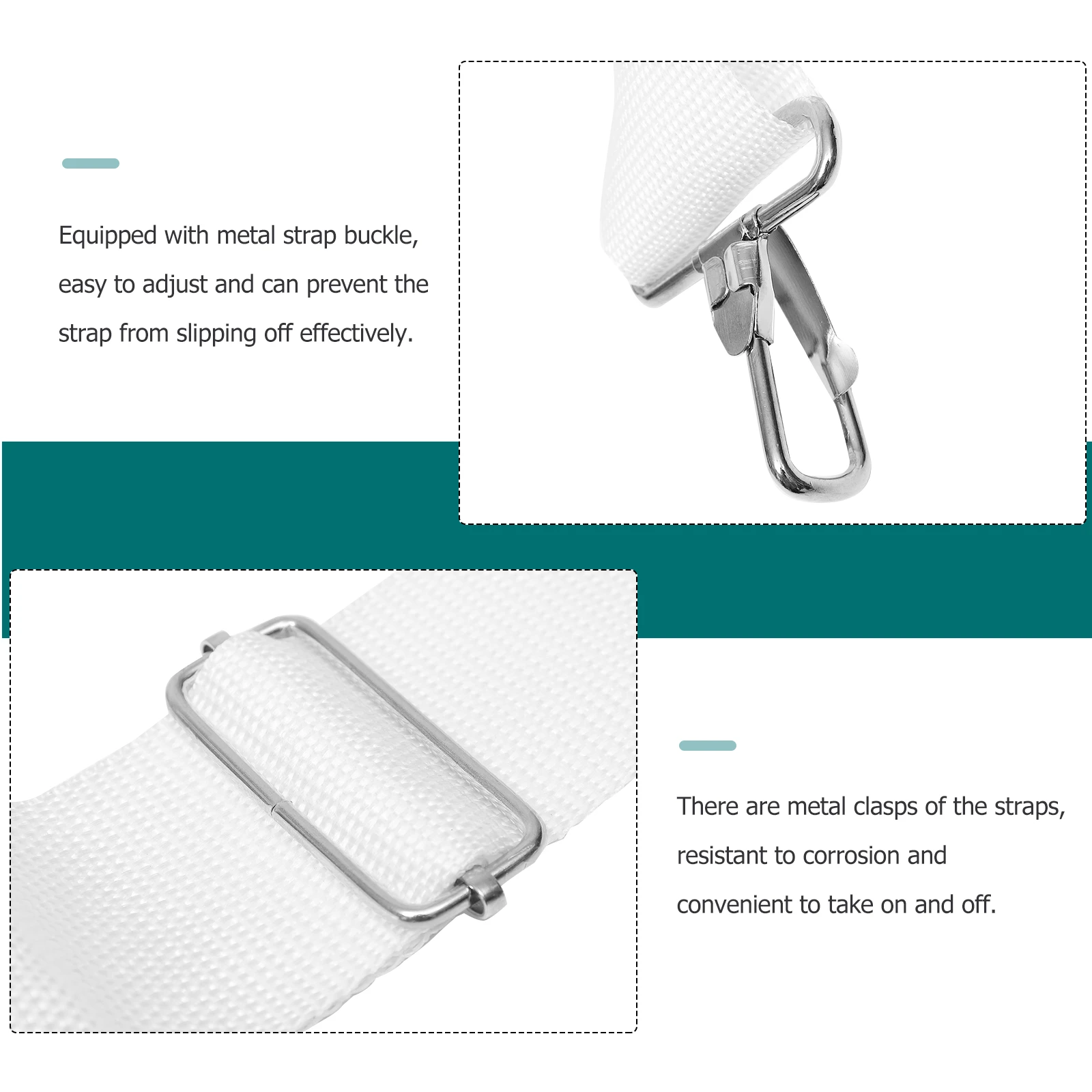 

Sturdy Military Drum Strap Adjustable Ergonomic Design Metal Buckles Corrosion Resistant for Bass Marching Drums