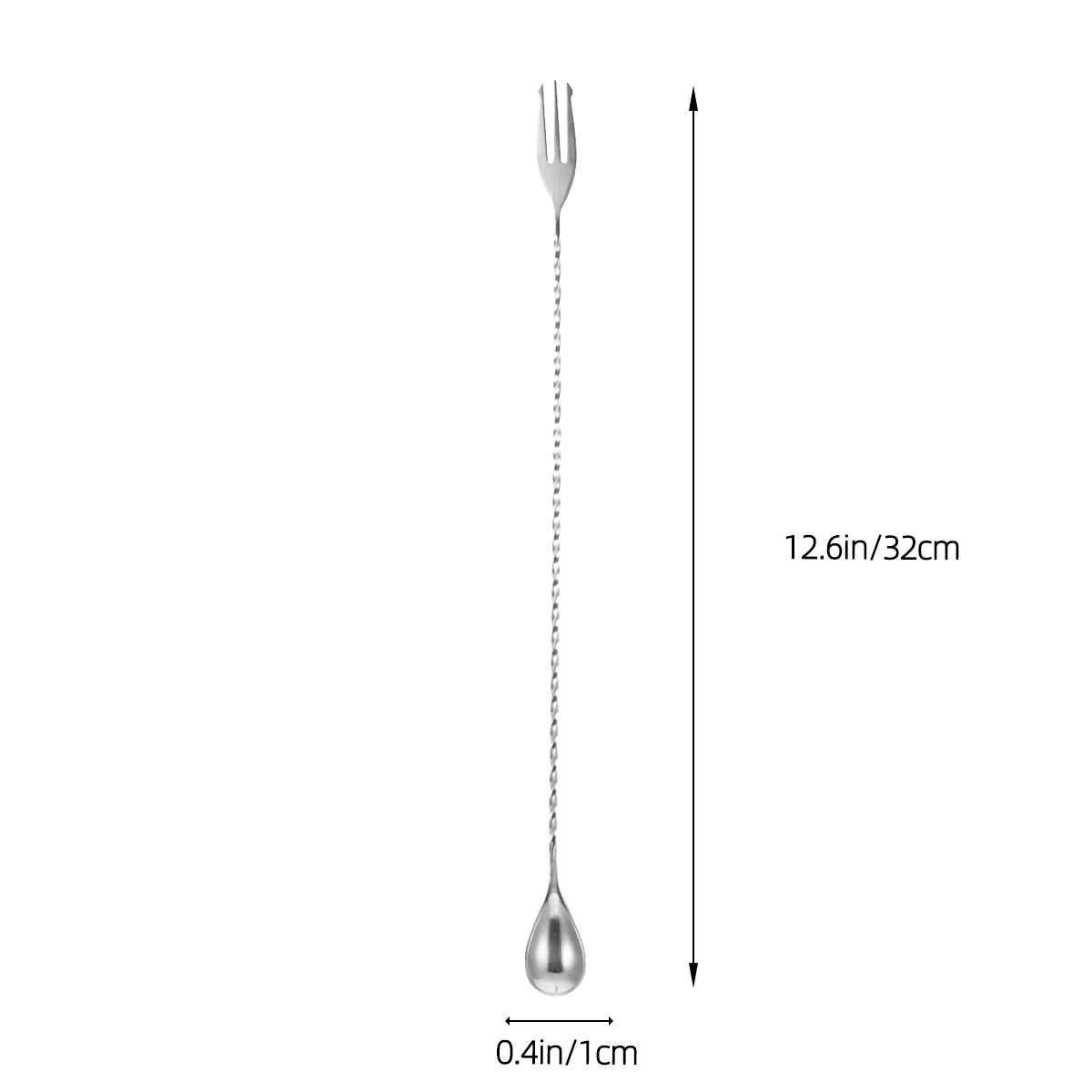 

3pcs Stainless Steel Mixing Spoons Long Handle Stirring Cocktail Swizzel Heat Resistant Twist Grip Bar Spoon For Drinks