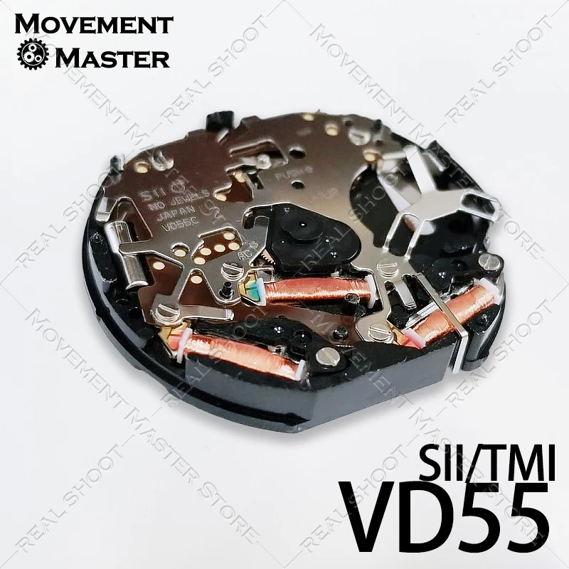 حركة كوارتز عالية الجودة SII TMI VD55C جذع قابل للتعديل 6 أيدي 24 ساعة كرونوغراف ثواني صغيرة لأجزاء إصلاح الساعة