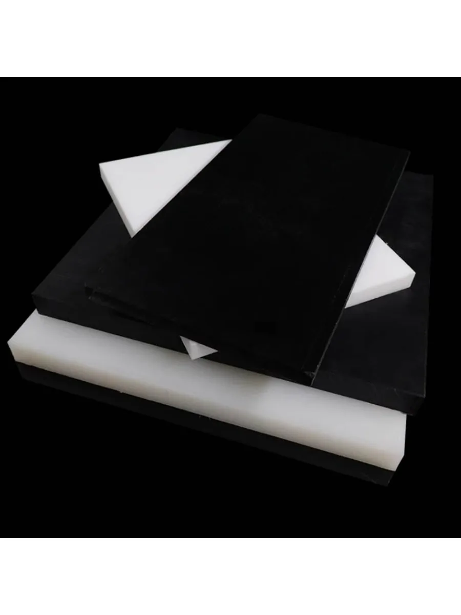 Panneau de feuille de POM blanc et noir, plaque en plastique dur en polyoxyméthylène, plaque antistatique épaisse 2/3/4/5/6/8/10/12/15/20/30mm