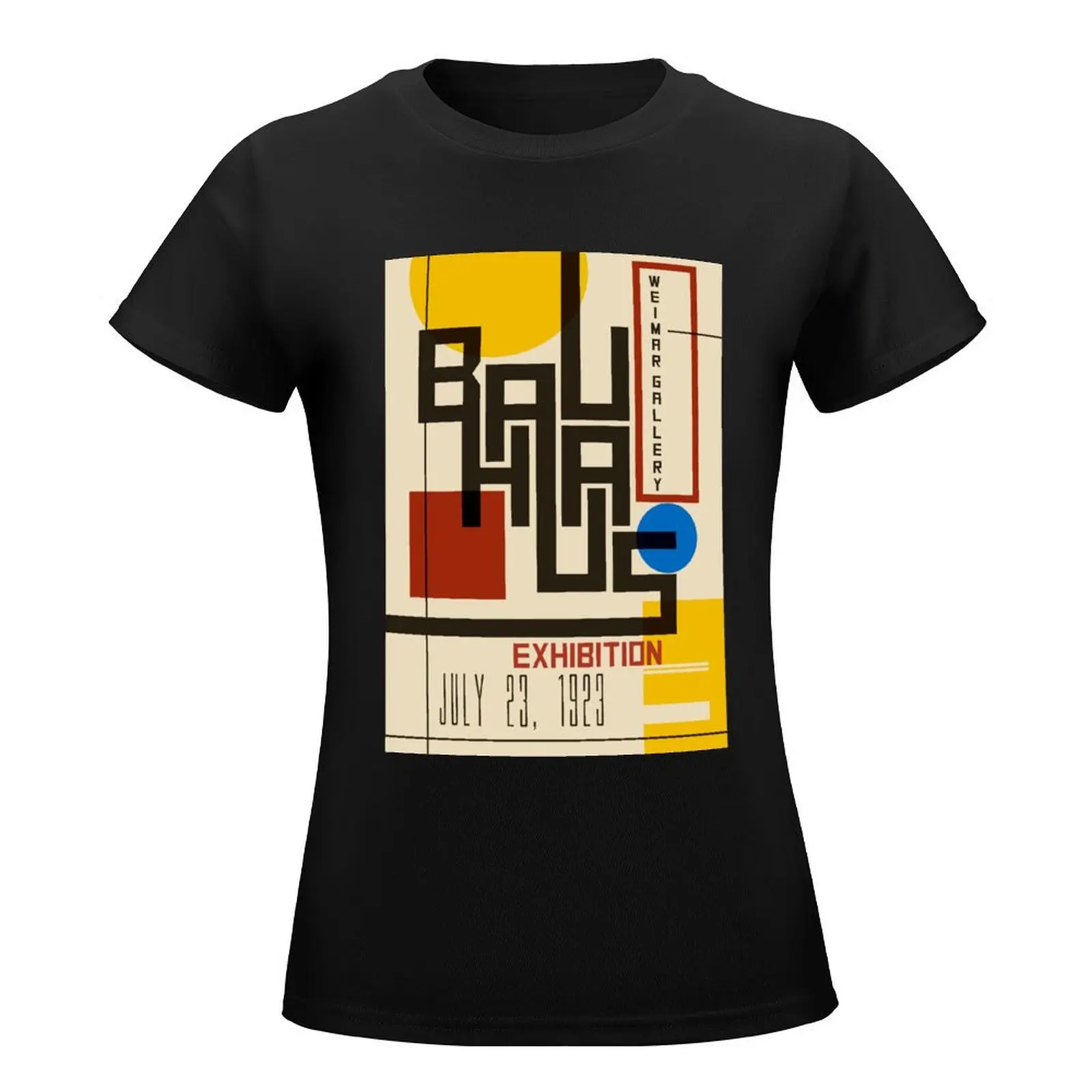 Bauhaus Poster I T-Shirt tees plus size tops summer tops Aesthetic clothing t-shirts for Women graphic tees funny