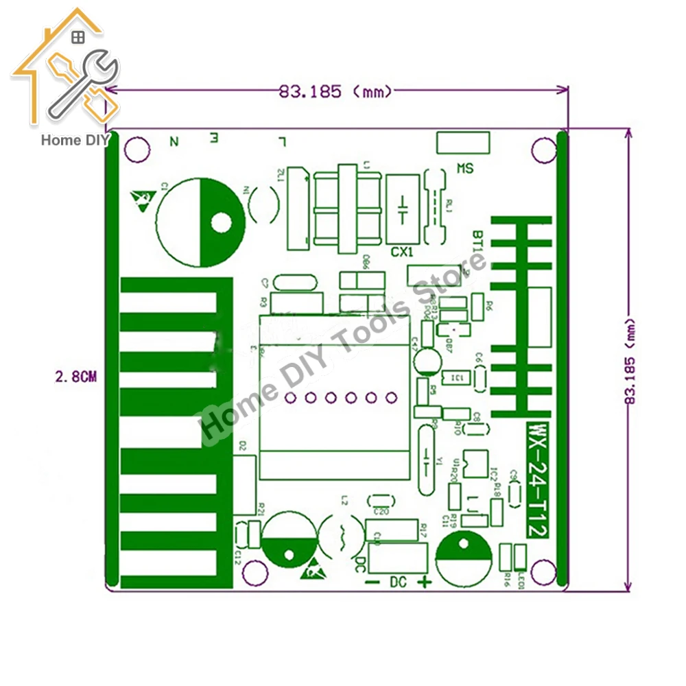 Imagem -04 - Fonte de Alimentação Módulo de Comutação Isolado T12 Estação de Solda Placa de Energia Proteção contra Sobretensão Ac110245v a Dc24v 5a 120w