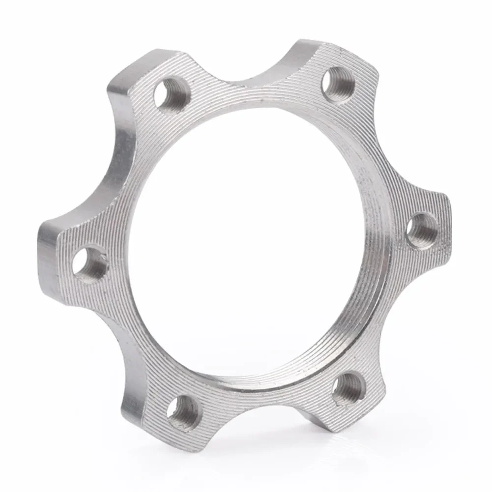 

1pcs High Quality New Practical Threaded Hubs Disk Freewheel Aluminum Bike CNC Disk Brake Rotor Flange Adapter Silver