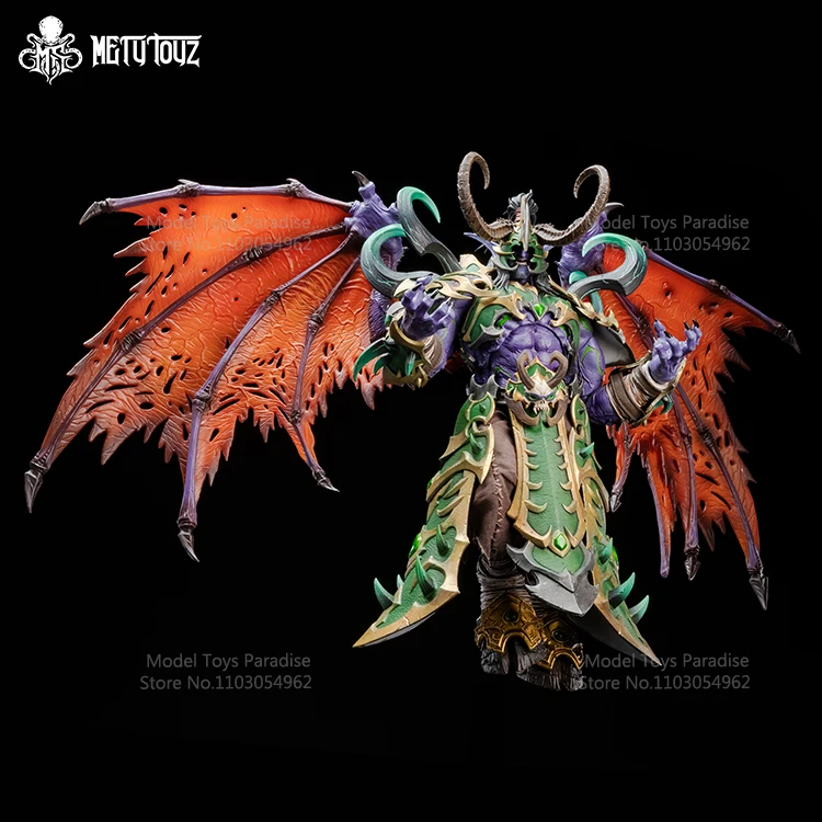 

Metytoyz 1/12 Collectible Toys Illidan WOW Demon Hunter Limited Emperor Armor Edition 24CM Soldier Action Figure Model Gifts