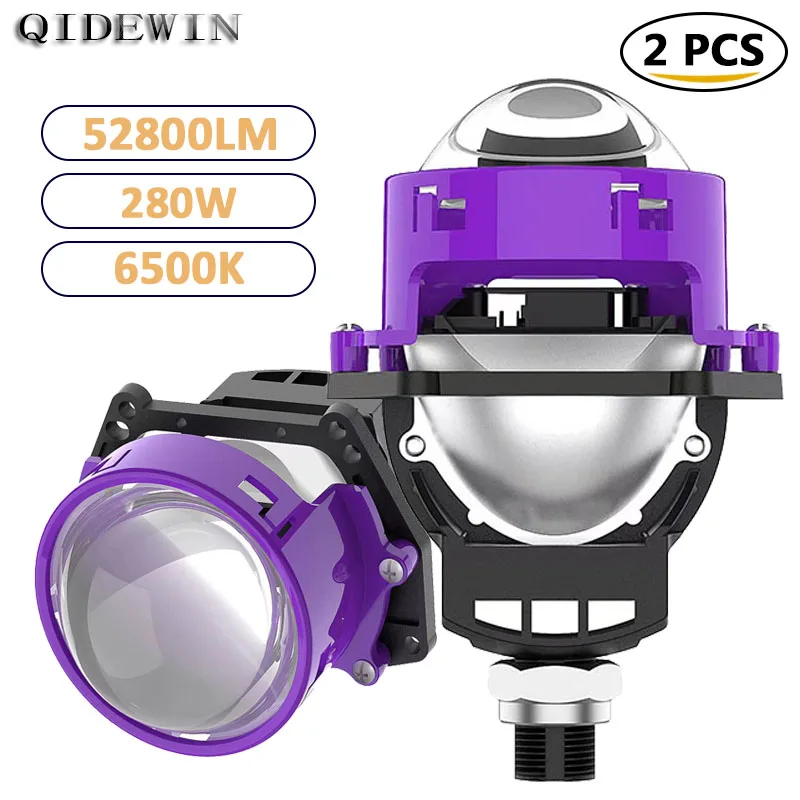 

280W Universal Led Lights for Vehicles Headlight 12V Spotlights Projector High Power Fog Lights Led Non-destructive Lenses 2PCS