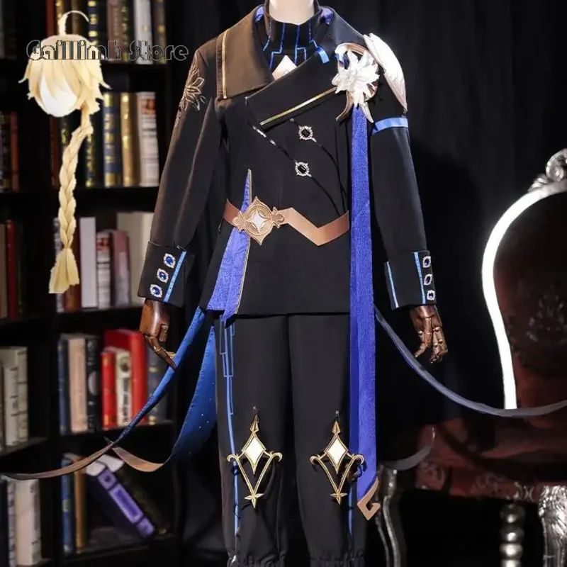 In Stock Aether Cosplay Exclusive Genshin Impact Cosplay Abyss Prince Aether Costume Traveler Aether&Lumine Halloween