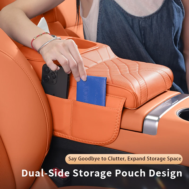 Car Center Console Armrest Cushion For ‌MAXUS MIFA 7 MIFA 9 G70 G90 Storage Cup Holder Tissue Bag Armrest Heightening Pad Cover view 6