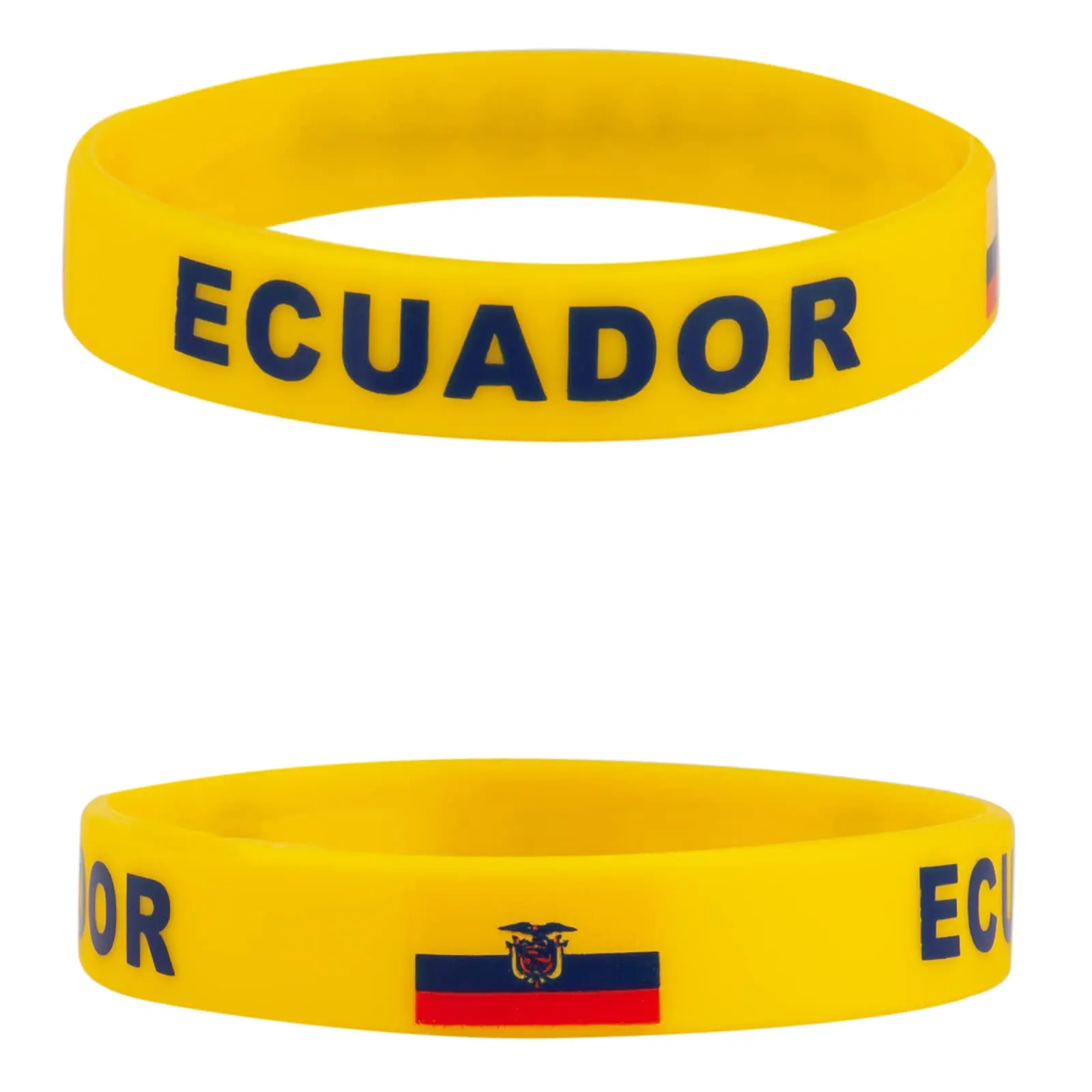 2pcs Ecuador Flag Silicone Bracelets Sport Game Wristbands Ecuadorian Wrist Strap for Men Women Rubber Band Fashion Accessories