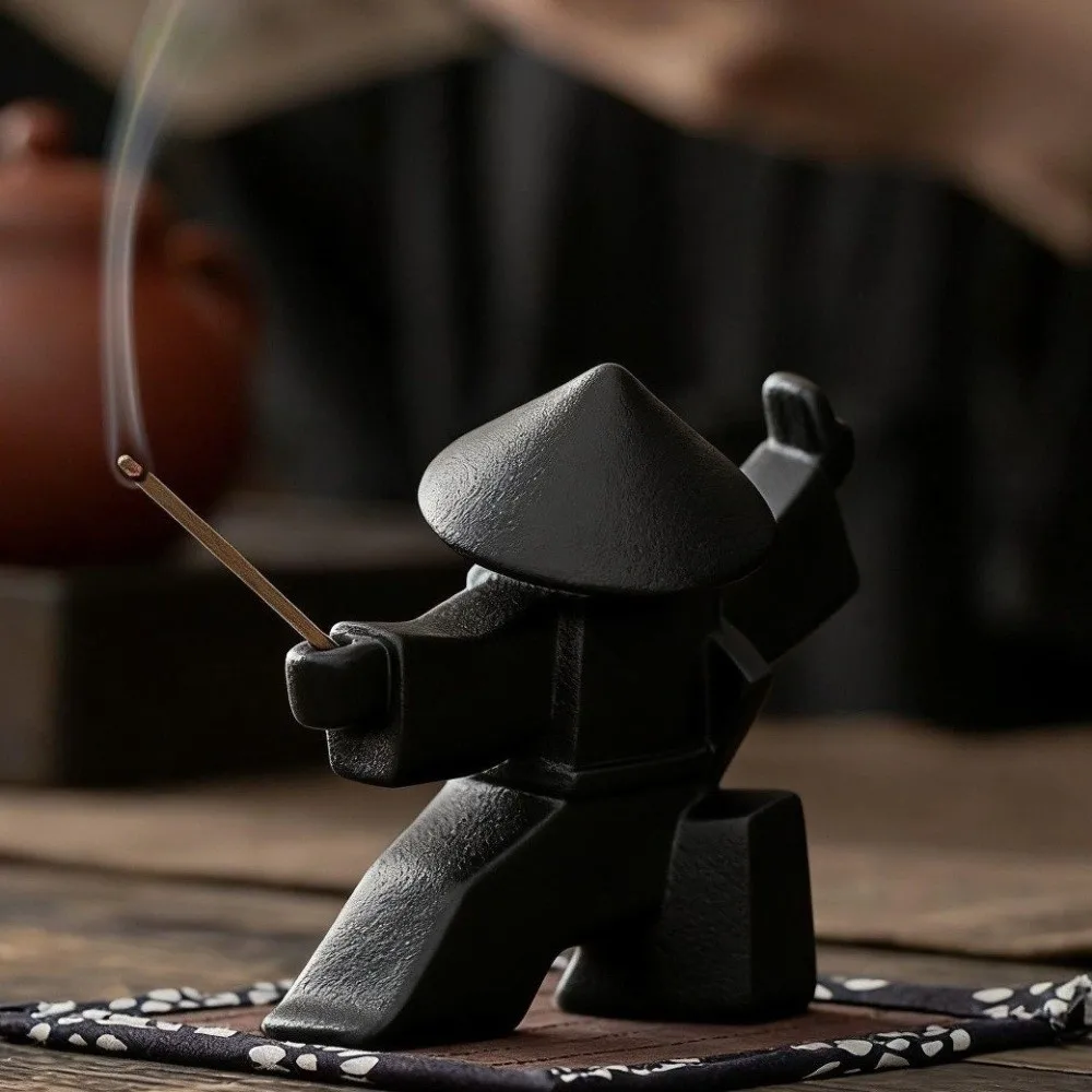2PCS 3D Printed Samurai Incense Holder Samurai Figurine Plastic Incense Stick Burner Unique Samurai