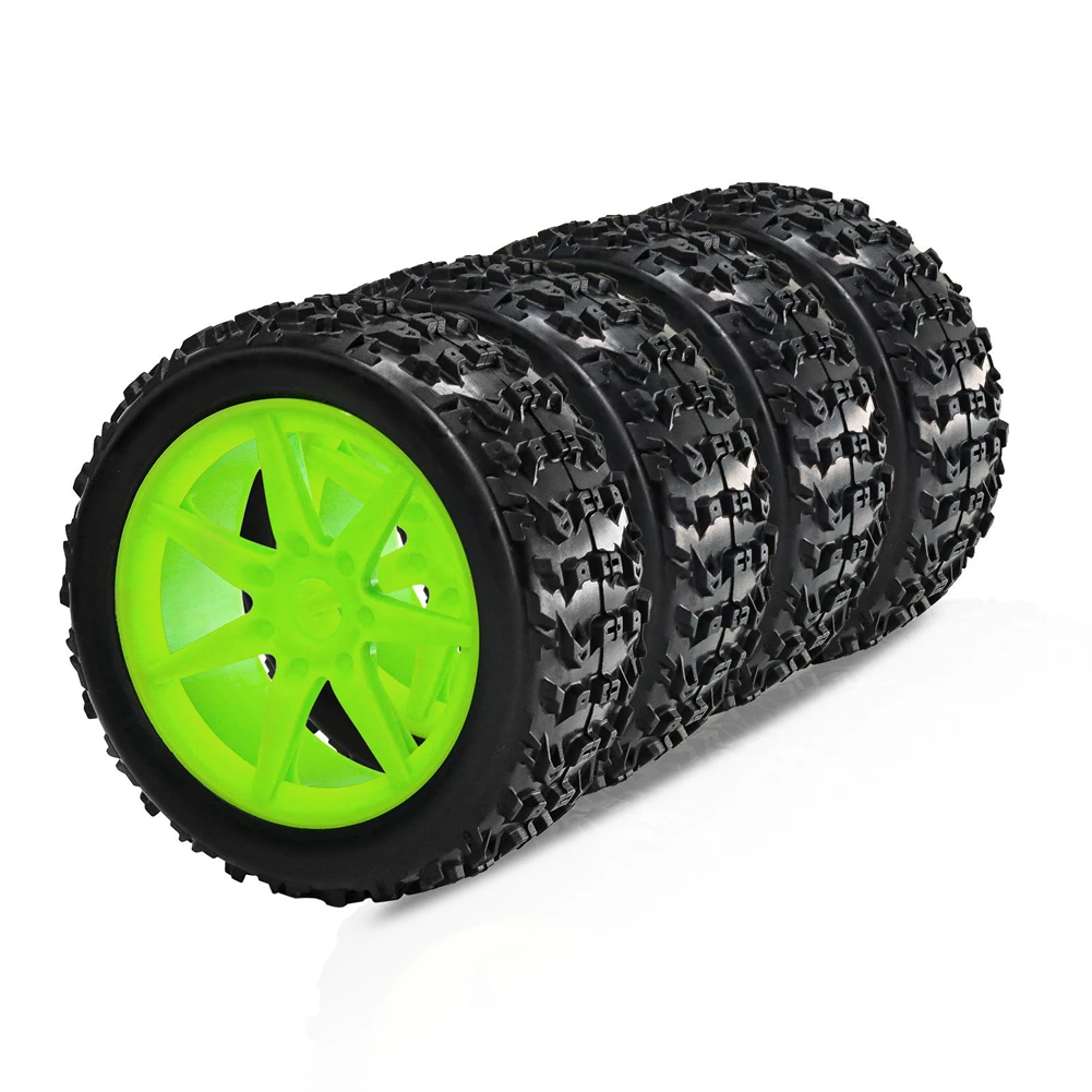 4 unidades de cubo de rodas e pneus 17 mm cubo sextavado para carro off-road 1/8 ARRMA HSP Kyosho MP10 RC