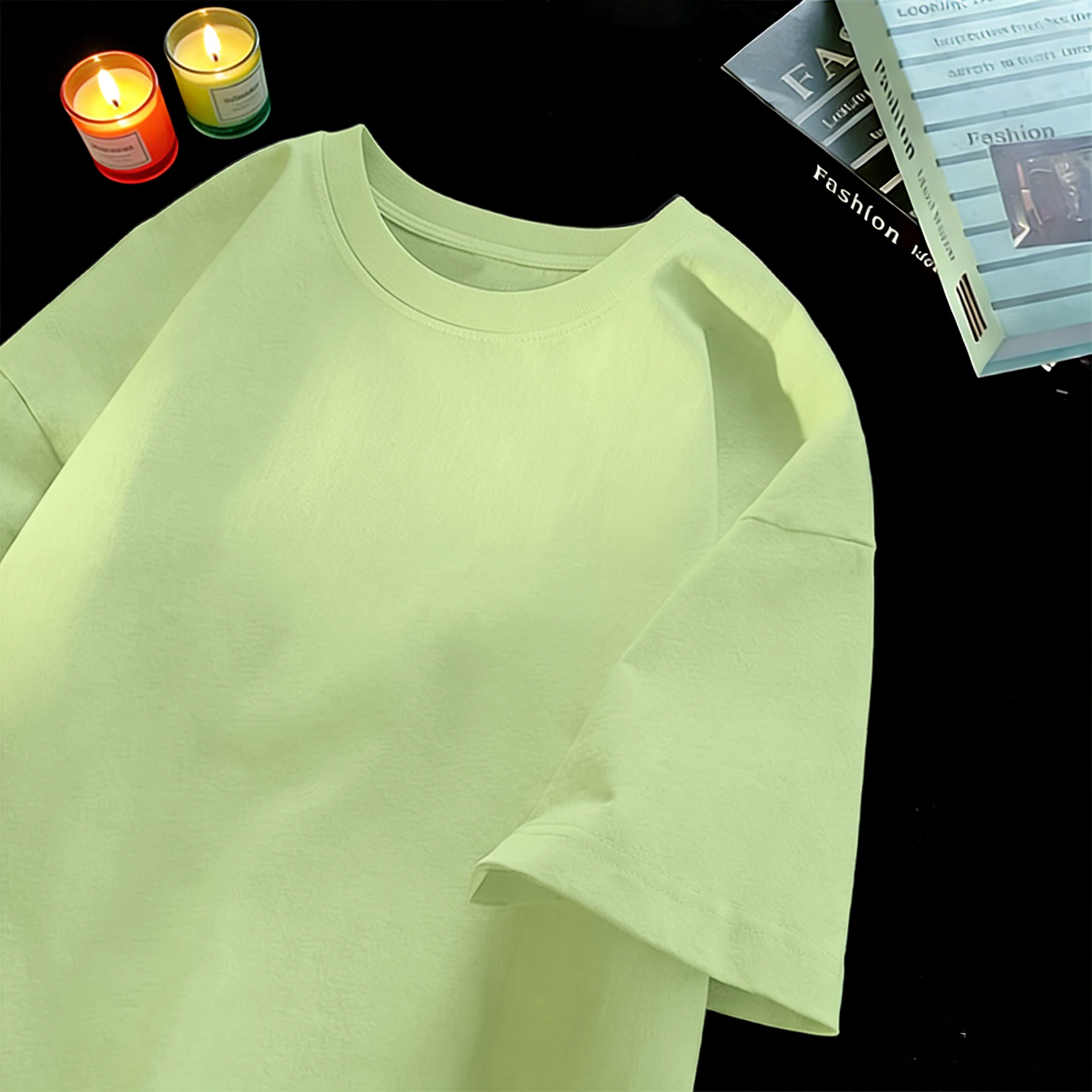 Solid Summer Daily Short Sleeve Mens Cotton Breathable T Shirt Loose Clothes Basic Casual Sportswear All-Match Comfy Street Top
