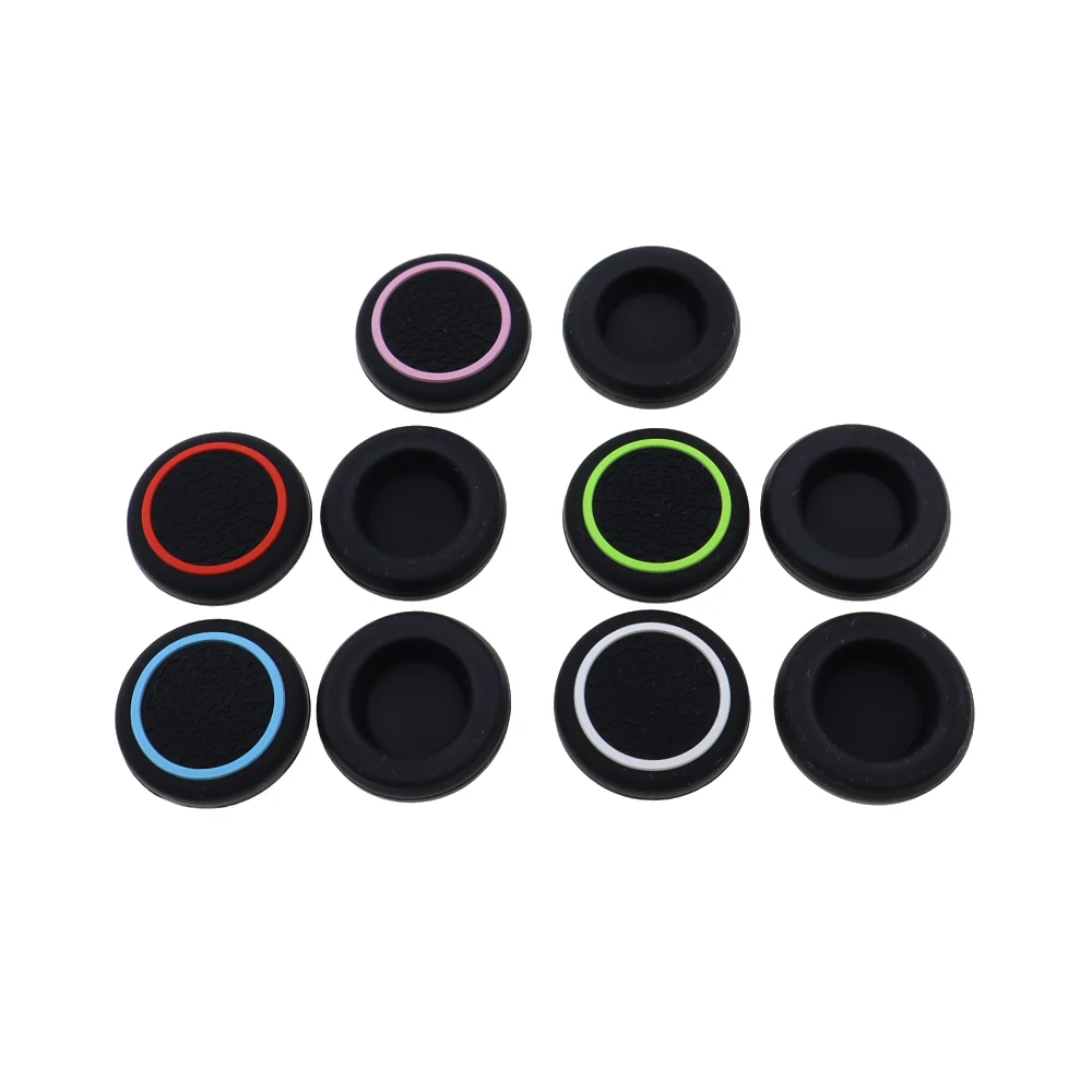 2개 실리콘 캡 고무 스킨 썸스틱 그립 조이스틱 커버 스위치 2 썸스틱 게임 액세서리