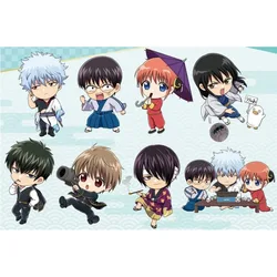 Gintama Plate Desk Decor Shimura Shinpachi Standing Sakata Gintoki Collection Ornament Accesorios Kagura Acrylic Doll Model Gift