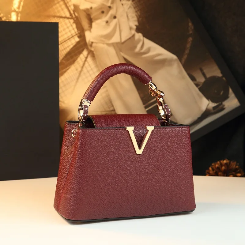 

Trendy Casual Daily Leather Ladies Bag Classic Vintage Paris Elegant Designer Bag High End Luxury Tote Bag Crossbody Messenger