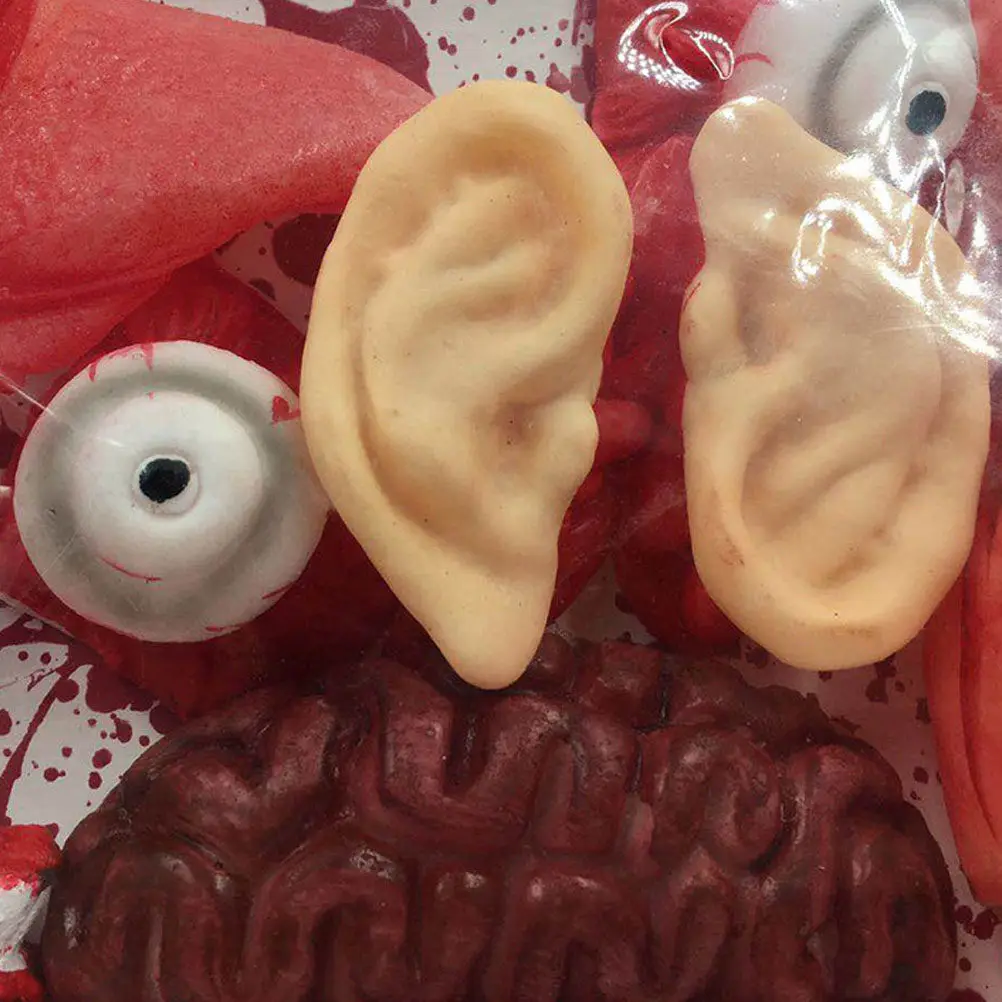 

Набор из 2 реалистичных кровавых органов: страшные реквизиты для Хэллоуина, декор для розыгрышей, украшение для комнаты, стен, стола