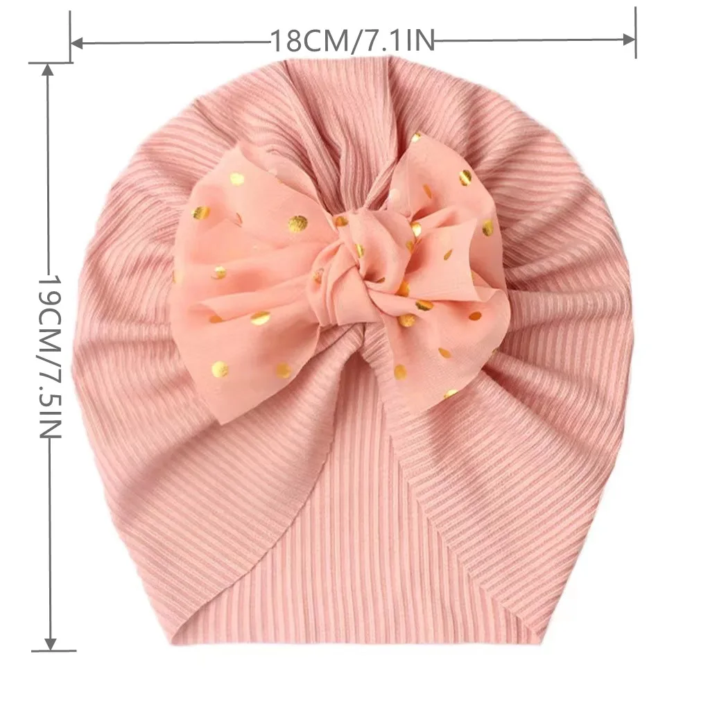 Lovely Shiny Bowknot Baby Hat Turban Cute Bow Solid Color Baby Girls Boys Hat Beanies Soft Newborn Infant Cap Headband Headwrap