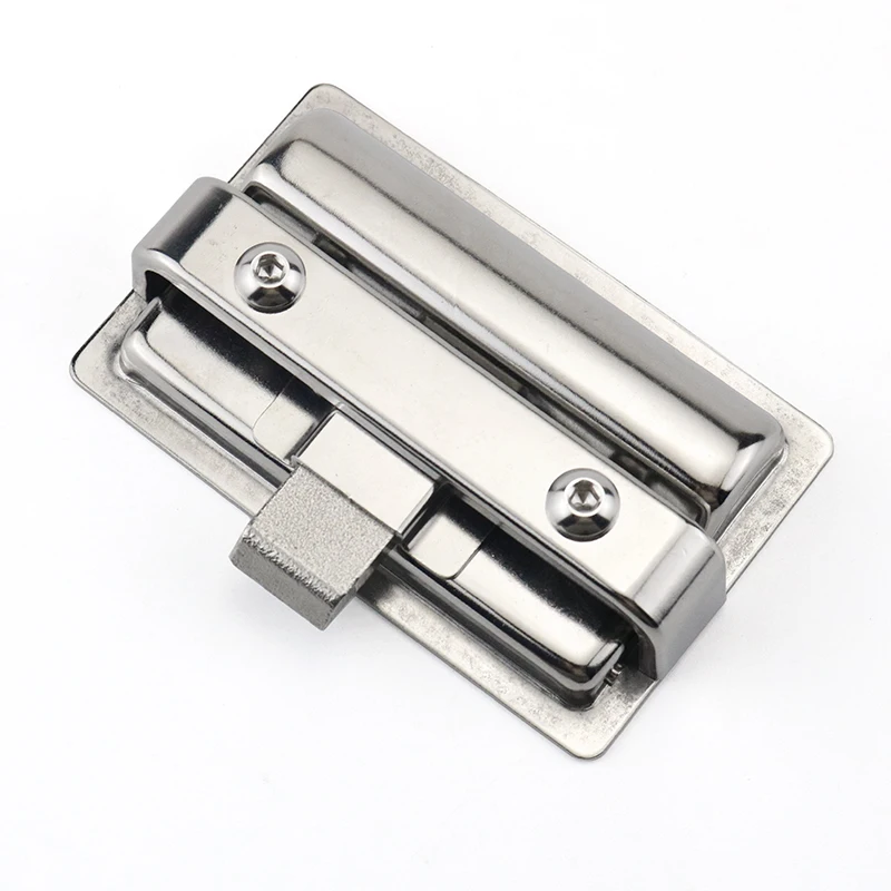 Stainless Steel Flat Box Lock Chassis Electric Cabinet Pull Door Lock Engineering Vehicle Panel Lock M110