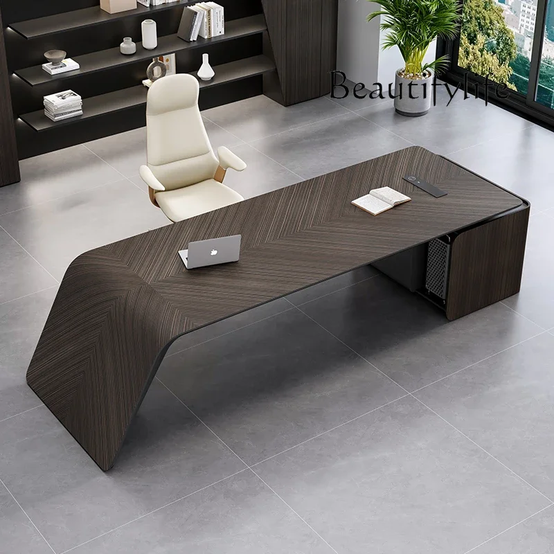 

70.9" Modern L-Shape Executive Desk, Home Office Desk with Drawers & Cabinet Modern Computer Desk for Home Business Furniture,