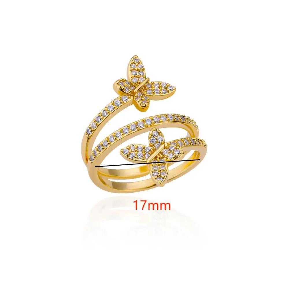 Luxury Zircon Butterfly Rings for Women Stainless Steel Ring Cubic Zirconia Couple Aesthetic Jewelry Freeshipping Items anillos