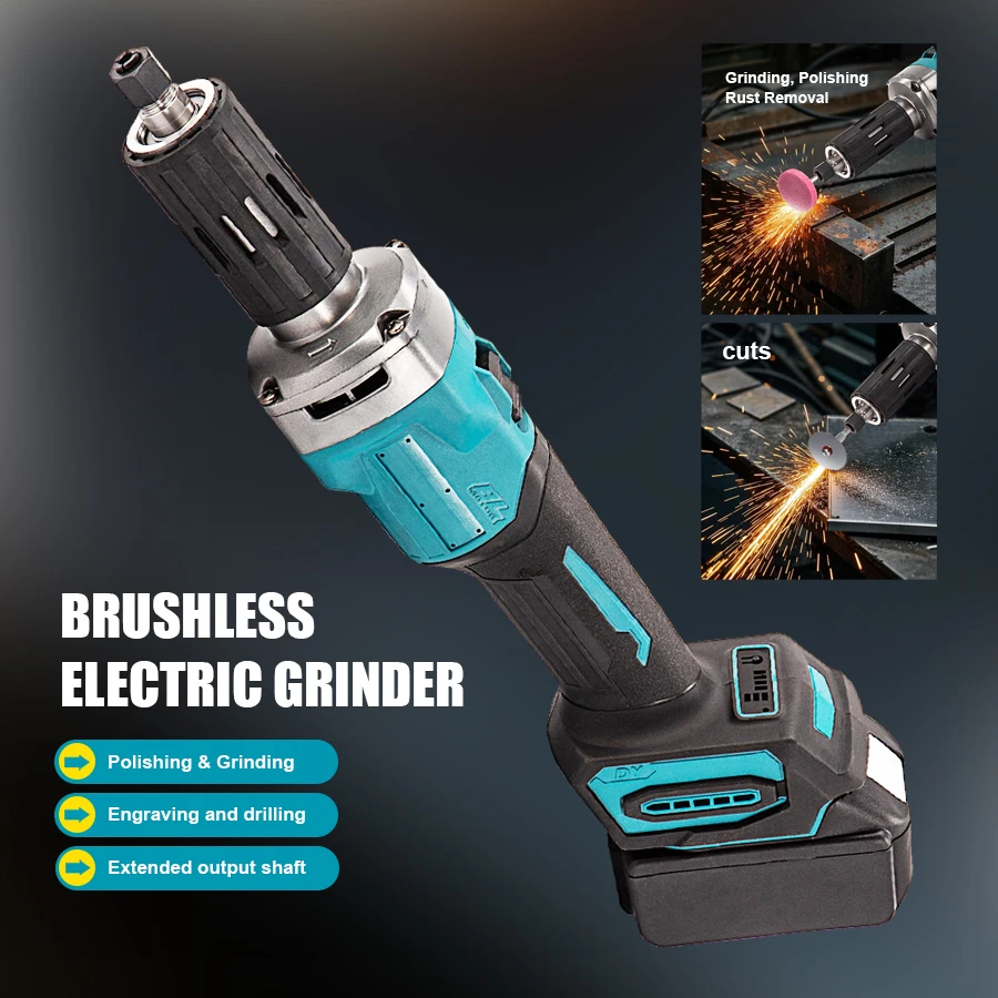 

Electric Grinder Brushless Lithium Straight Grinder Multifunctional Stone Carving Grinding Machine for Makita