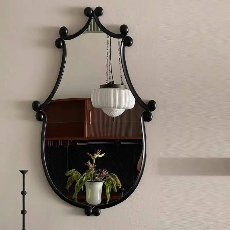 

Living Room Unbreakable Mirror Decorate Big Dress Wood Aesthetic Wall Art Home Luxury Vintage Espejos Para Pared Miroir