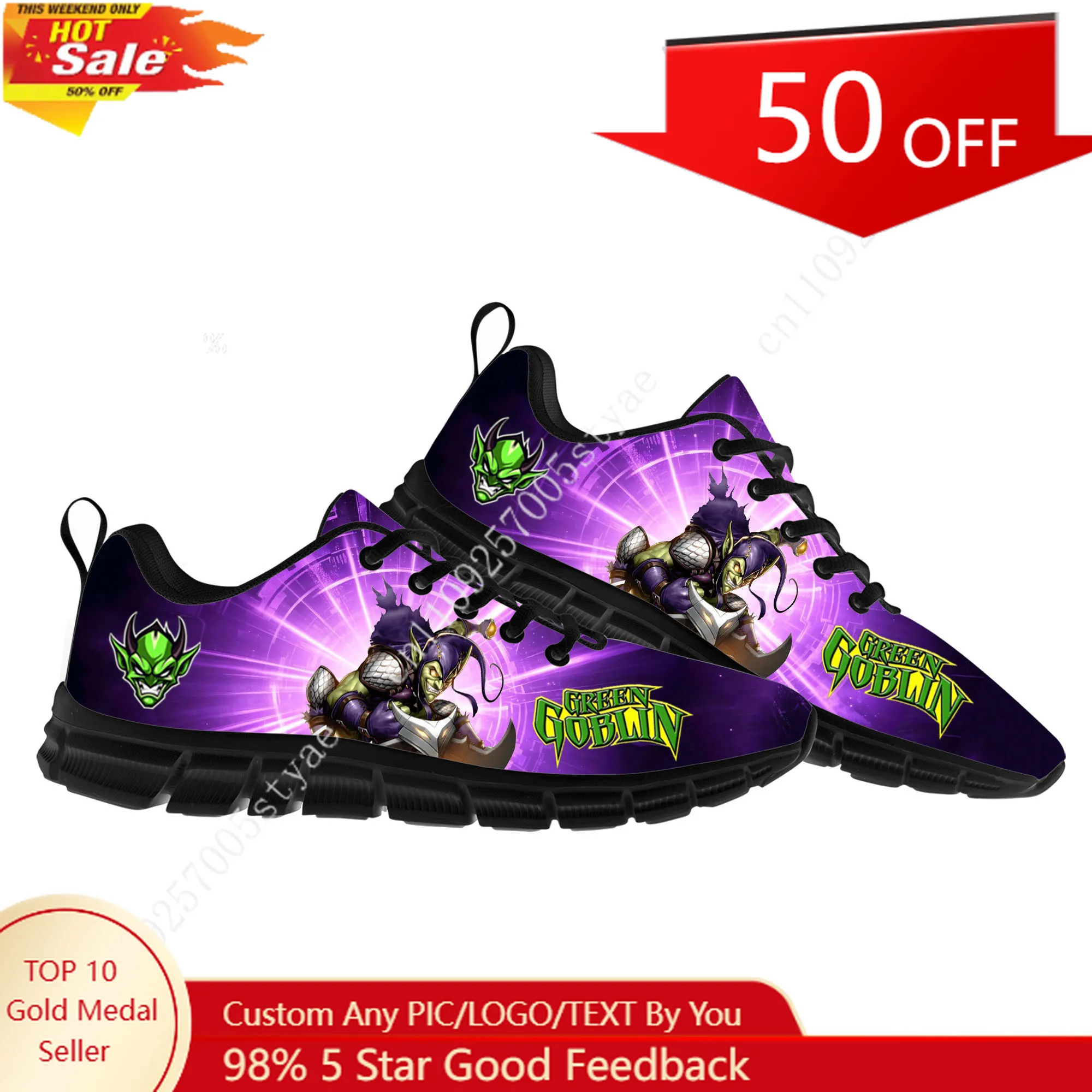

Marvel Green Goblin Sports Shoes Mens Womens Casual Running Lightweight Shoes