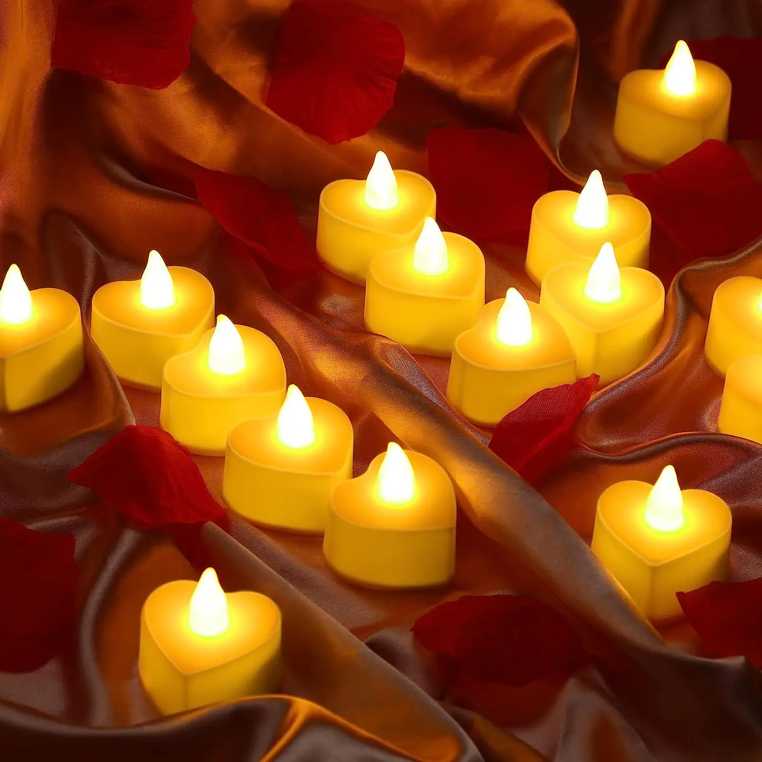 Velas votivas LED para propuesta de boda y decoración romántica