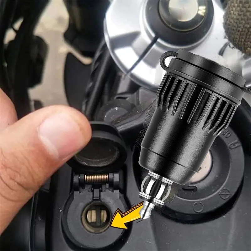 QC 3.0 soket sepeda motor 12v ke usb c eu plug USB C adaptor pengisian cepat sepeda motor Hella DIN Plug socket Power untuk BMW