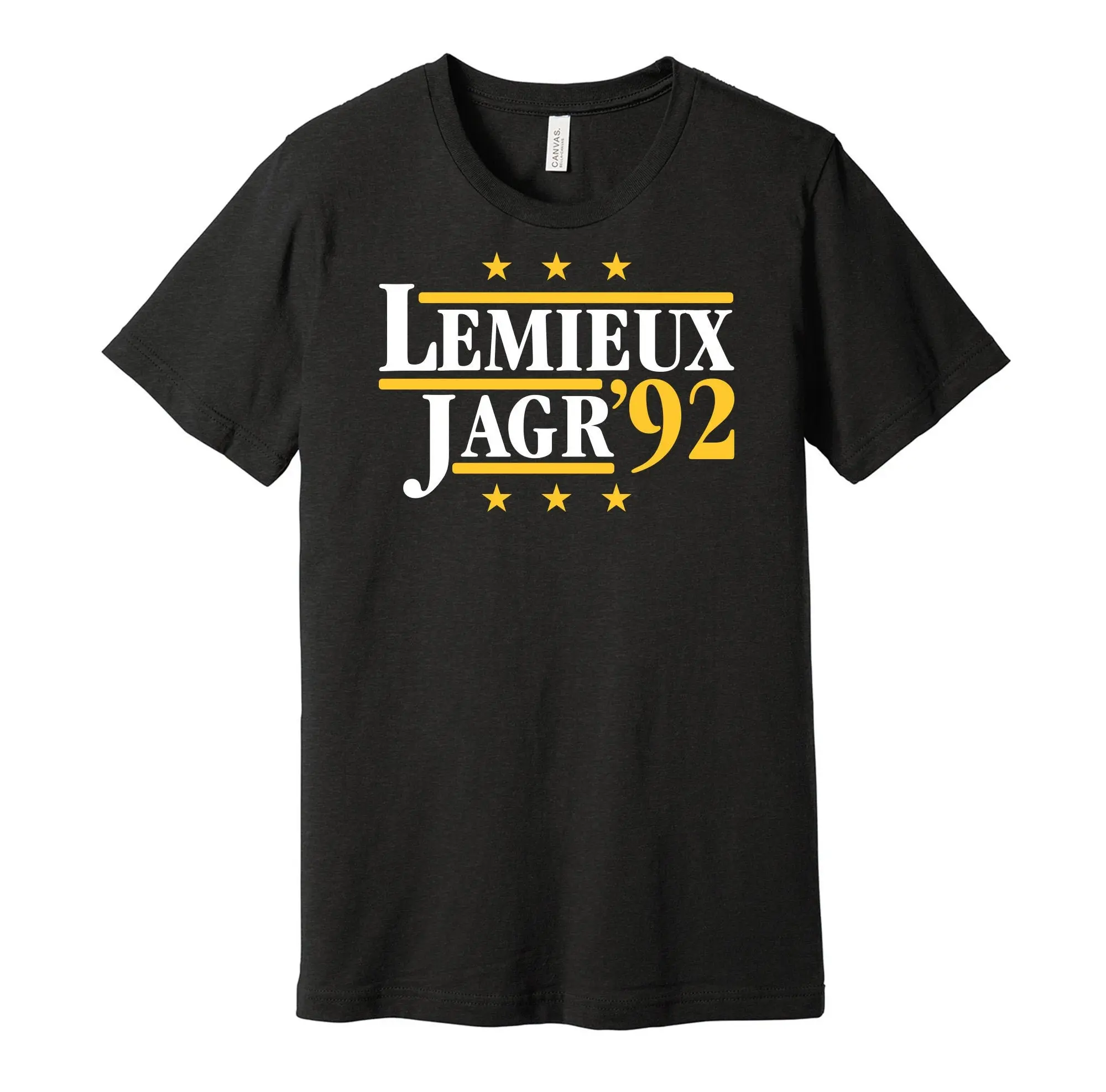 Lemieux Jagr '92 Political Campaign Parody T Shirt Hockey Legends For President Fan S M L Xl Xxl 3Xl Lots Of Color Choices