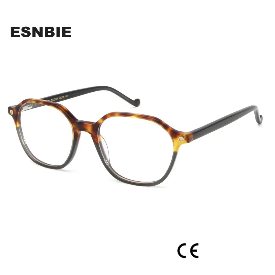 

Trending Acetate Polygon Glasses Frame Men Rivet Design Optical Eyewear Irregular Square Women Myopia Prescription Eyeglasses