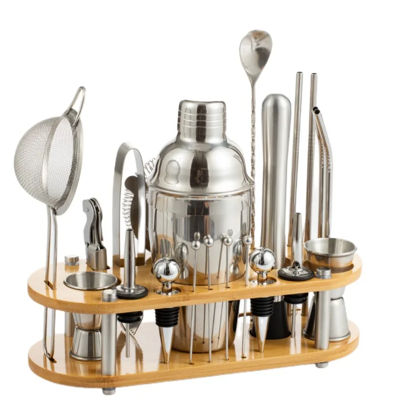 

High Quality Custom Bar Tool Set Stainless Steel Cocktail Strap Holder