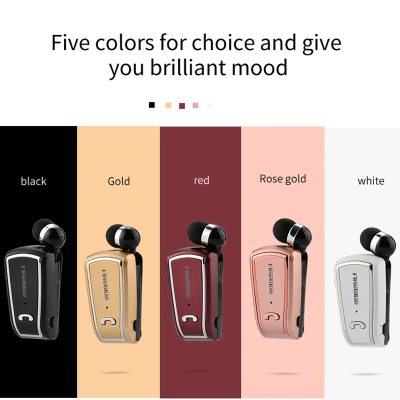 Wireless Bluetooth headset Collar clip Collars single ear cable one button recovery Bluetooth headset drive office rider