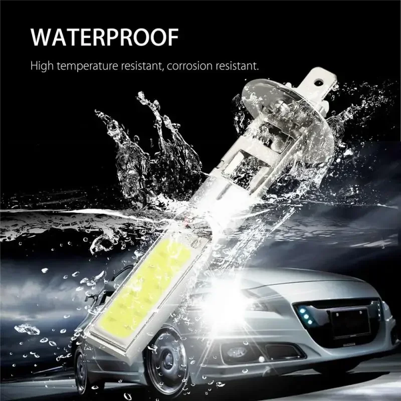 2pcs H1 H3 880 881 Fog Light White 6000K Headlight COB LED Headlight Hi/Lo Beam Bulbs Driving Lamps Daytime Turn Light Universal