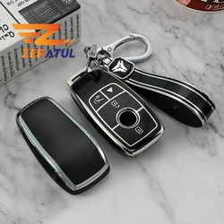 3/4 Button For Mercedes Benz A C E S G Class GLC CLE CLA GLB GLS W177 W205 W213 W222 X167 AMG Car Key Case Cover Shell Keychain