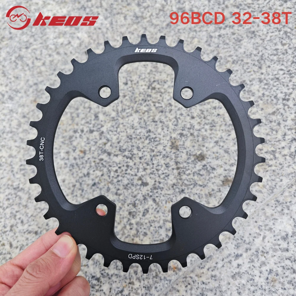 keos 96BCD 4-Bolt دراجة سلسلة CNC ضيق واسعة الأسنان سلسلة عجلة خفيفة الوزن ل M6000/M7000/M8000/M9000 #2