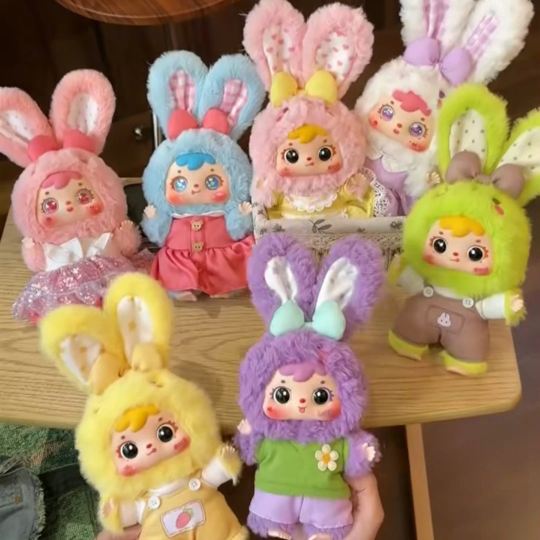 

New Samuel Rainbow Rabbit Baby Series Plush Blind Box Cute Rabbit Doll Keychain Pendant Bedroom Decoration Ornament Holiday Gift