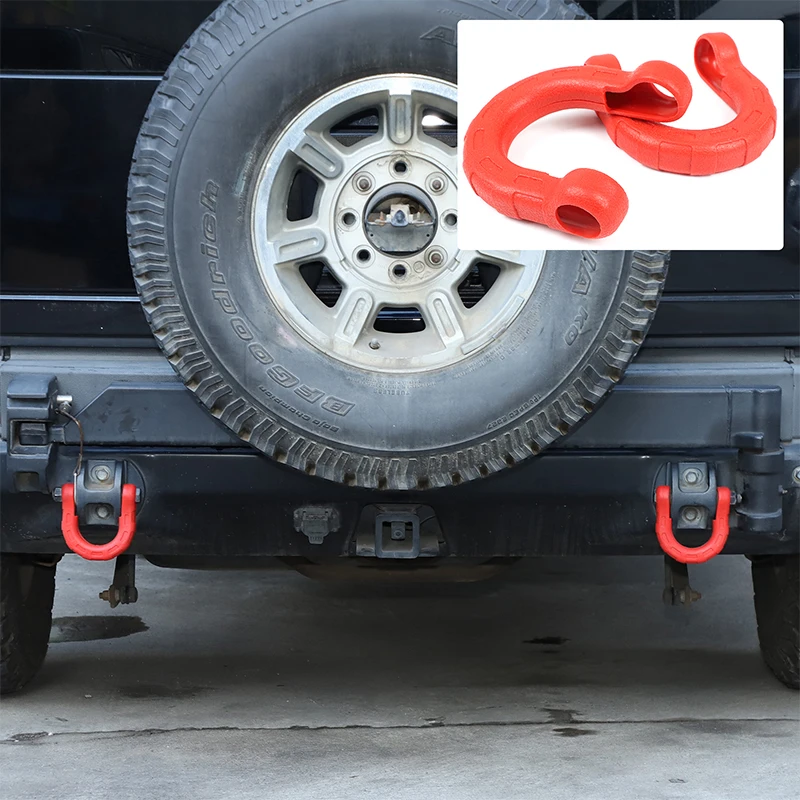 For Hummer H2 2003-2009 Car Rear Trailer Environmental Protection Sheath Rubber Red Automotive Modification Accessories