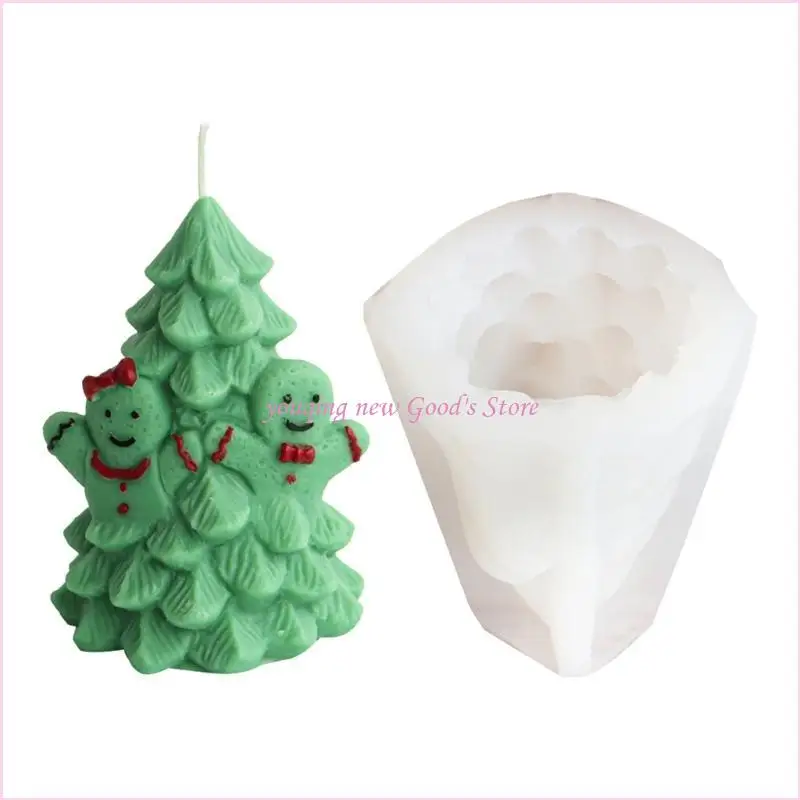 

57QA Christmas Tree Silicone Mold Epoxy Casting Molds Handmade Soap Chocolate Cake Baking Tool Table Home Decorations