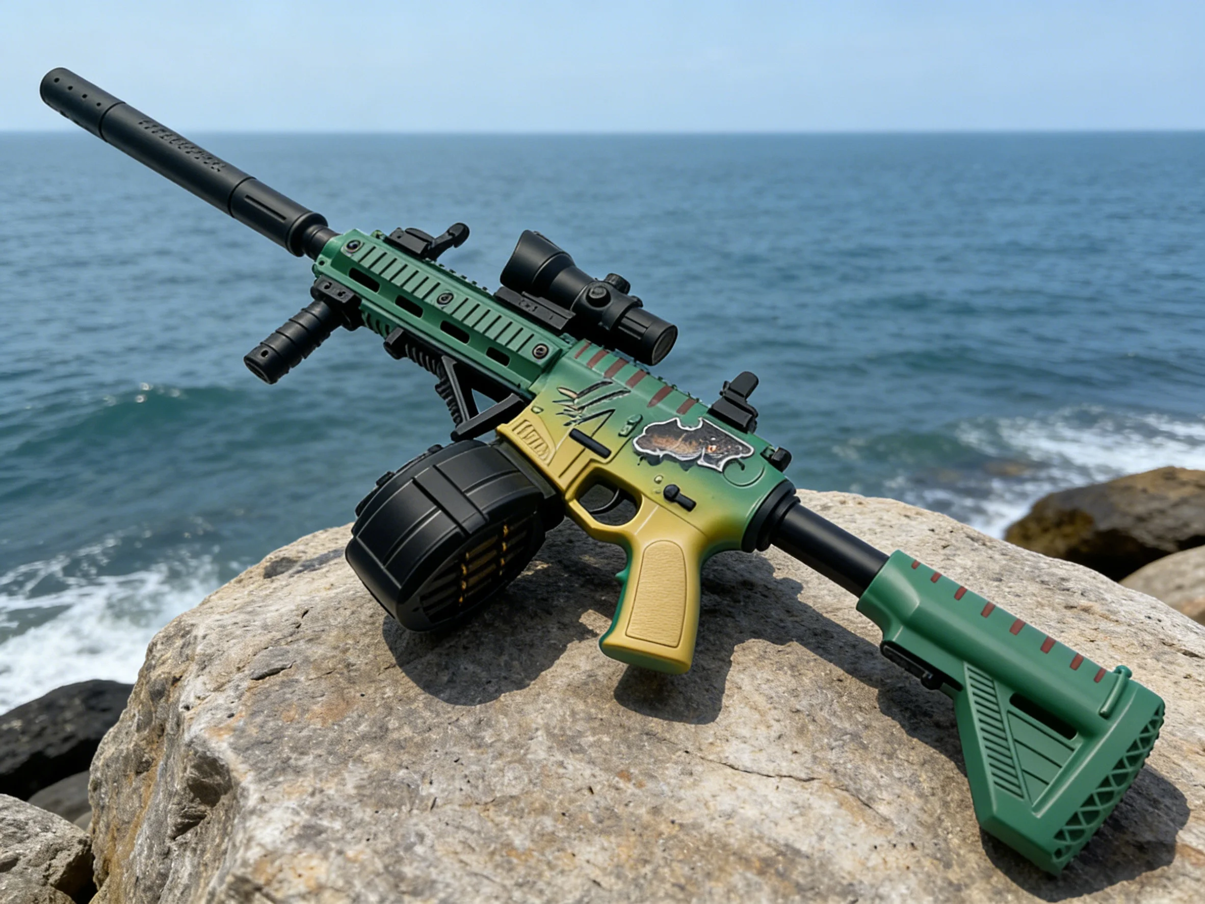 Gel Ball Blaster M416 speelgoedpistool - lange afstand 30m, 7,4V oplaadbaar, veilige gelkralen voor buitensporten, cool verjaardagscadeau