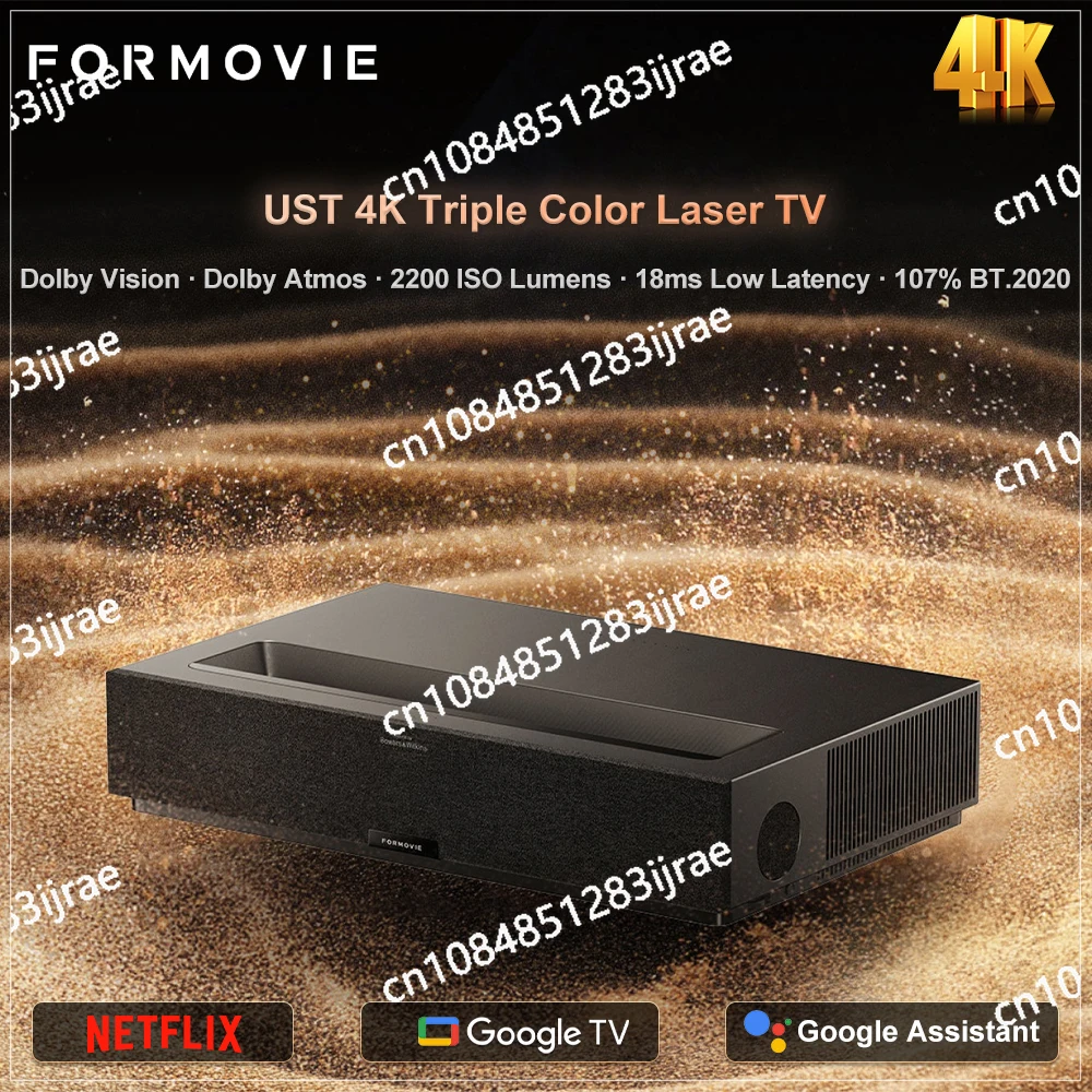Трехцветный лазер 2200 люмен ISO Официально сертифицированный Google TV Netflix Formovie Cinema Усовершенствованный проектор с ультракоротким фокусом 4K Трехцветный лазер 2200 люмен ISO Официально сертифицированный Google TV Netflix Formovie Cinema Усовершенствованный проектор с ультракоротким фокусом 4K