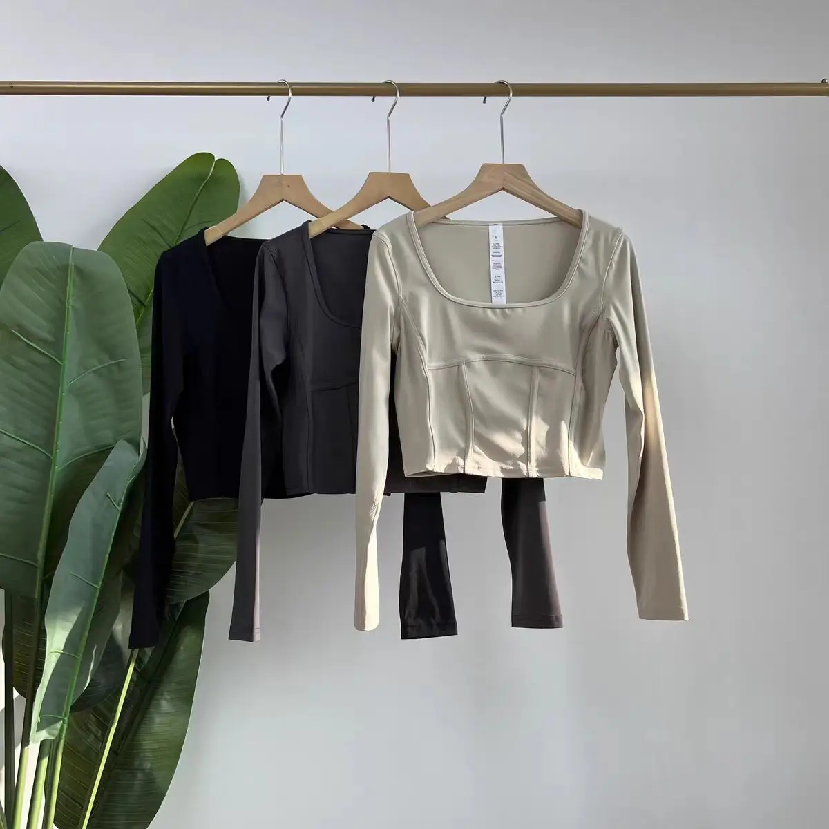 

Лимонная эластичная дышащая женская осенне-зимняя укороченная футболка с длинными рукавами для йоги, спорта на открытом воздухе, тренажерного зала, фитнеса, пилатеса, модные топы