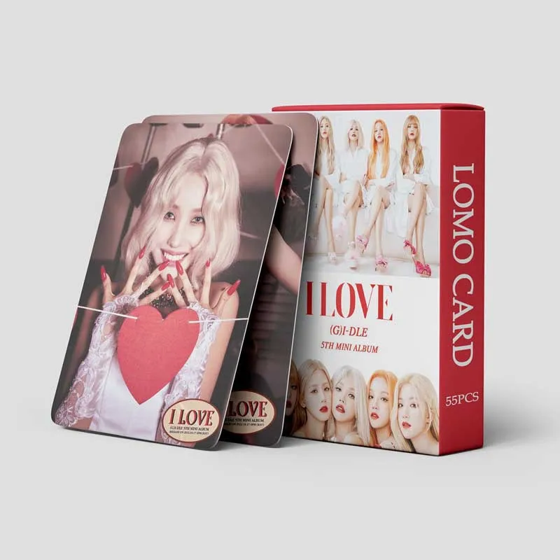 

55Pcs/Set Kpop Idol (G)I-DLE New Album I SWAY Lomo Card Photocards GIDLE MiYeon Minnie YuQi ShuHua HD Printd Postcards Fans Gift