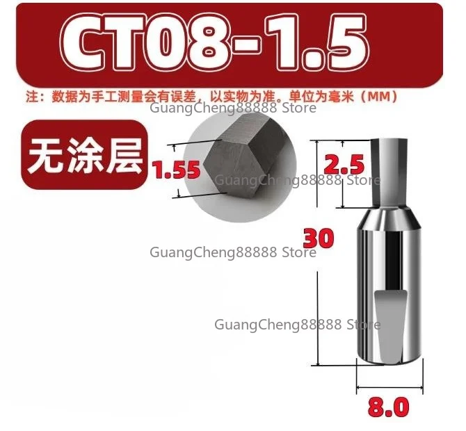 CT08 CT16 CNC High Speed Steel with Coated Hexagon Rotary Broach Punching Cutter 8mm 16mm for Copper/aluminum/Stainless Steel