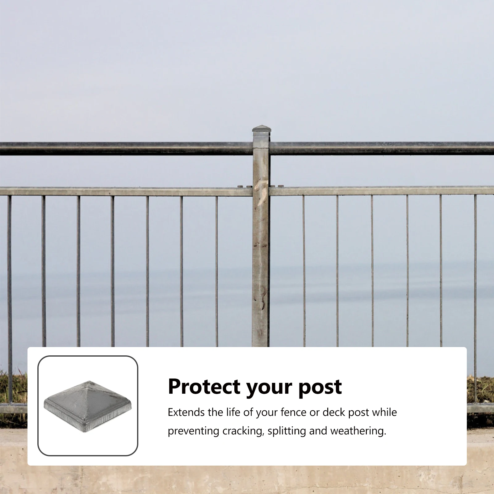 

12 шт. колпачки для ограждения, металлические прямоугольные чехлы в форме пирамиды для защиты ограждения на палубе, железные верхние крышки для забора, замена крышки столба,