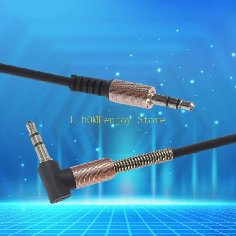 B0KF 3.5mm To Straight Auditory Cable 50cm PVC Aluminum Connectors