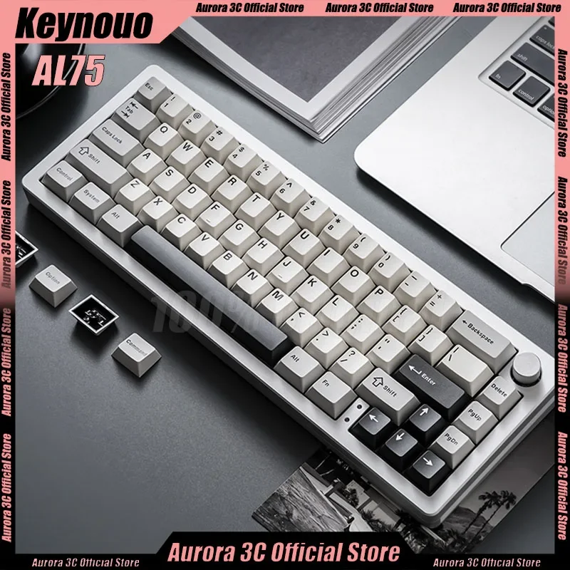 

Yunzii AL75 3 Modes Mechanical Keyboards Aluminium Wireless Bluetooth Keyboards Hot Swap Gasket Custom Rgb Gaming Keyboard Gift