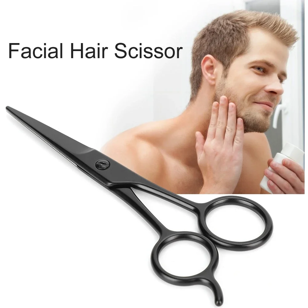 12.2cm Hairdressing scissors Beard Eyebrow Stainless Steel Thumb barber Scissors Moustache Cutter Clipper Shaping Tools