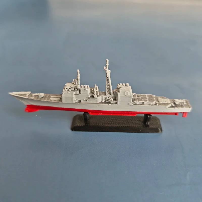1PC 3D Printed Ticonderoga Class Guided Missile Cruiser Model 1/2000 Scale Warship Full-hull/Waterline Type for Hobby Collection