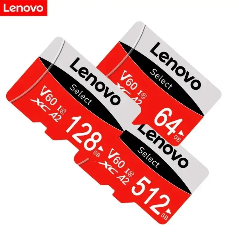 Lenovo การ์ดหน่วยความจำ Mini Micro TF SD Card Class 10 128GB 256GB U3 512GB 4K ความเร็วสูงพิเศษ SD TF แฟลชการ์ดสำหรับ Nintendo SWITCH